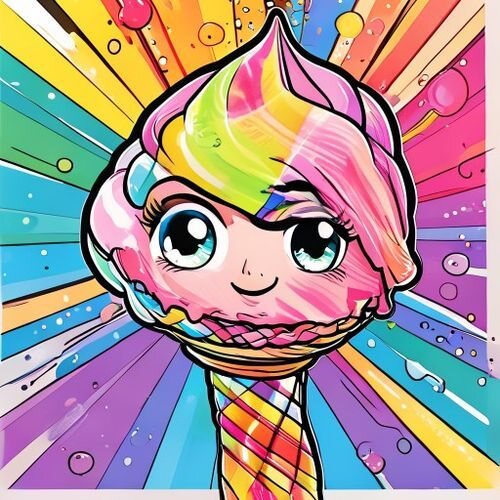 Tie-dye buttercream applied with enthusiasm over technique