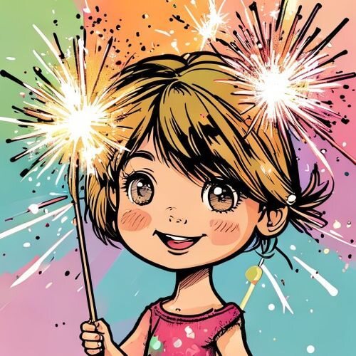 A sparkler. Possibly several sparklers
