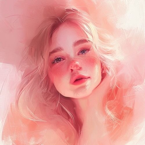 Soft blush pink, almost shy about it
