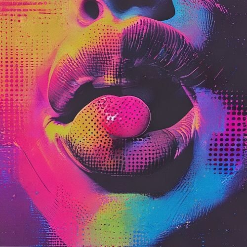 Small, on the tongue, where the huddle can see it