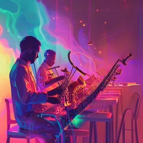 A horn section. I want the table to know the main character landed