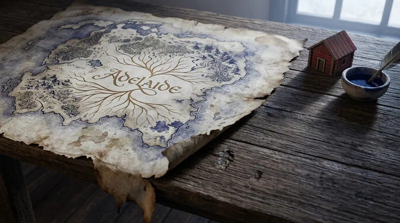 A map is spread on the table. Where does your finger land first?